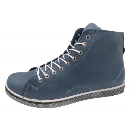 Andrea Conti High Top Leder Sneaker Blau 0341500-398 Schuhe