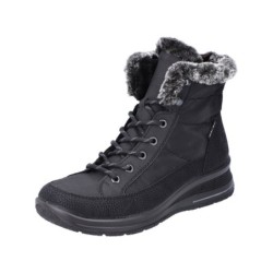 Rieker Damen Schnürboots Schwarz L7742-00 Schuhe