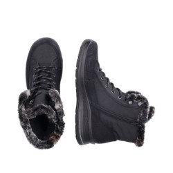 Rieker Damen Schnürboots Schwarz L7742-00 Schuhe