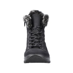 Rieker Damen Schnürboots Schwarz L7742-00 Schuhe