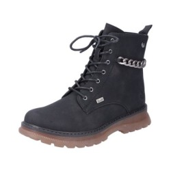 Rieker Damen Schnürboots Schwarz 92820-00 Schuhe