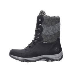 Rieker Damen Schnürboots Schwarz M9643-01 Schuhe