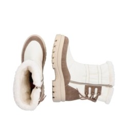Rieker Damen TEX Winterstiefel Beige X9081-80 Schuhe