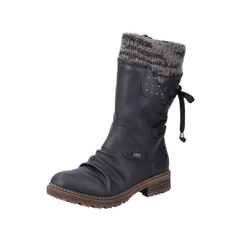Rieker Damen Kurzstiefel Schwarz Z4773-01 Schuhe