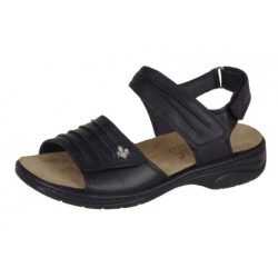 Rieker Damen Sandale Schwarz lose Einlage 64560-01 Schuhe