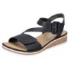 Rieker Damen Keilsandalette Schwarz V3660-02 Schuhe