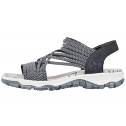 Rieker Damen Trekkingsandale Blau 68888-14 Schuhe