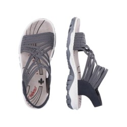 Rieker Damen Trekkingsandale Blau 68888-14 Schuhe