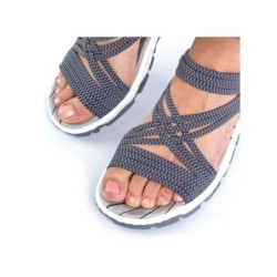 Rieker Damen Trekkingsandale Blau 68888-14 Schuhe