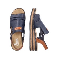 Rieker Damen Sandalette Blau 62962-14 Schuhe