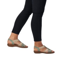 Rieker Damen Sandale Grün 60851-52 Schuhe