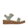 Rieker Damen Sandalette Hellgrün 62963-53 Schuhe