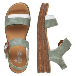 Rieker Damen Sandalette Hellgrün 62963-53 Schuhe