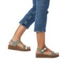 Rieker Damen Sandalette Hellgrün 62963-53 Schuhe