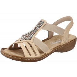 Rieker Damen Sandale Beige  60803-20 Schuhe