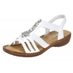 Rieker Damen Sandale Weiß 60839-80 Schuhe