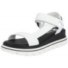 Rieker Evolution Damen Sandale Weiß Schwarz W1651-80 Schuhe