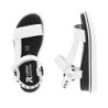 Rieker Evolution Damen Sandale Weiß Schwarz W1651-80 Schuhe