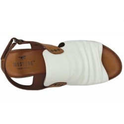 Mustang Damen Sandale Weiß 1388-808-1 Schuhe