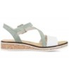 Rieker Damen Keilsandalette Weiß V3660-52 Schuhe