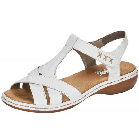 Rieker Damen Sandale Weiß 65919-80 Schuhe