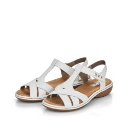Rieker Damen Sandale Weiß 65919-80 Schuhe