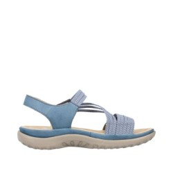 Rieker Damen Trekking Sandale Blau 64870-14 Schuhe
