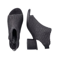 Rieker Damen Sandalette Schwarz 64670-00 Schuhe