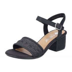 Rieker Damen Sandalette Schwarz 64653-00 Schuhe