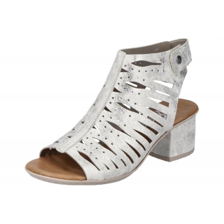 Rieker Damen Sandalette Silber 64676-60 Schuhe