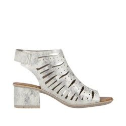 Rieker Damen Sandalette Silber 64676-60 Schuhe