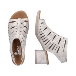Rieker Damen Sandalette Silber 64676-60 Schuhe
