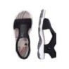 Rieker Damen Trekking Sandale Schwarz 68864-00 Schuhe