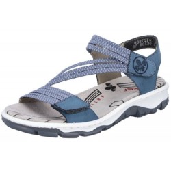 Rieker Damen Trekking Sandale Blau 68871-14 Schuhe