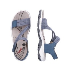 Rieker Damen Trekking Sandale Blau 68871-14 Schuhe