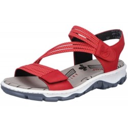 Rieker Damen Trekking Sandale Rot 68871-33 Schuhe