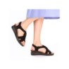 Rieker Damen Keilsandalette Schwarz V3850-00 Schuhe
