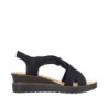 Rieker Damen Keilsandalette Schwarz V3850-00 Schuhe