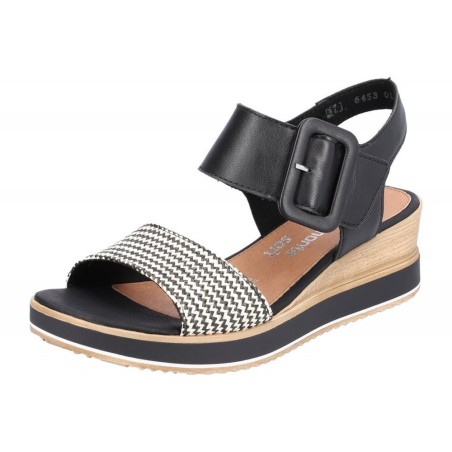 Remonte Damen Sandalette Schwarz D6453-01 Schuhe