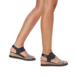 Remonte Damen Sandalette Schwarz D6453-01 Schuhe