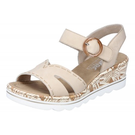 Rieker Damen Sandalette Beige 67173-60 Schuhe