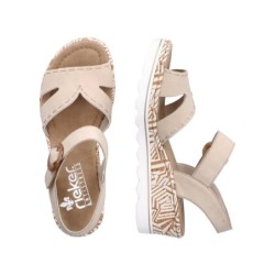 Rieker Damen Sandalette Beige 67173-60 Schuhe