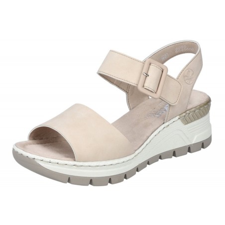 Rieker Damen Keilsandale Beige 66466-60 Schuhe