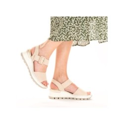 Rieker Damen Keilsandale Beige 66466-60 Schuhe