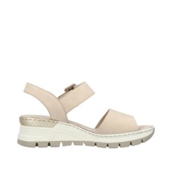 Rieker Damen Keilsandale Beige 66466-60 Schuhe