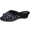 Trunte Hausschuhe Blau Gold 15010 Schuhe