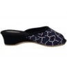 Trunte Hausschuhe Blau Gold 15010 Schuhe