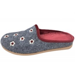 Damen Hausschuh Pantoffel Grau 507400012 Schuhe