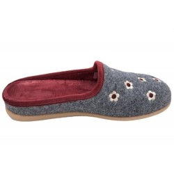 Damen Hausschuh Pantoffel Grau 507400012 Schuhe