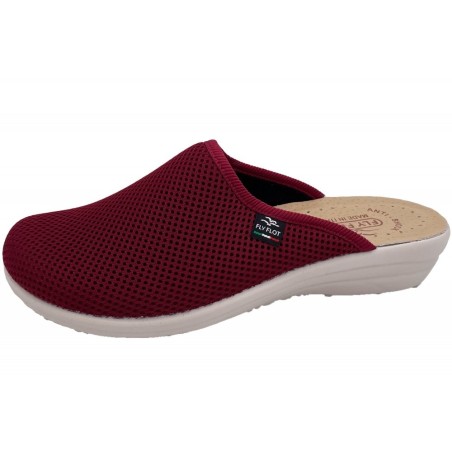 Fly Flot Damen Hausschuh Weinrot 330019-41 Schuhe